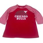 Nba  Chicago Bulls Women's 3/4 Raglan Sleeve T-Shirt in Red, XL Photo 0