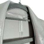 Norma Kamali  Single Breasted Straight Fit Jacket Silver Photo 3