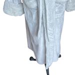 Pottery Barn Faux Fur Trim Robe With Pockets and Sash Belt Gray Size Large Photo 3