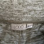 LOGO By Lori Goldstein Wide Leg Crop Gaucho Lounge Pants | Oatmeal | Medium Photo 4