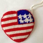 American Flag Coin Purse Wristlet Beaded New Patriotic Veteran Memorial … Photo 0