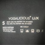 Yogalicious Lux Black Madison Crossover Waist Flare Leg Yoga Pants Size Small Photo 6