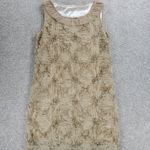 Bloomsbury Shift Dress Womens M Cream Tulle Rosette Floral Cocktail Party Lined Size M Photo 13