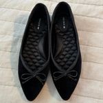 Birdies  Size 7.5 Goldfinch Pointed Point Toe Ballet Flats Black Velvet Photo 1