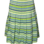 Worthington Skirt Womens 4 Pink Green Blue Stripe A-Line Skirt Casual Office Photo 0