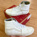 Vans Sk8-Hi Premium Leather White Rain Drum Skate Women Size 9.5 US Photo 0