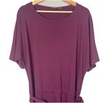 Natori  Matte‎ Jersey Blouson Dress In Plum Purple Stretch Office Size M Wedding Photo 3