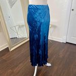 Celestial Whimsygoth Blue Navy Color Gradient Velvet Midi Maxi Skirt XS / S Photo 3