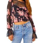 Free People - Daphne Blouse in Midnight Combo - NWT - Medium - $128 Photo 0