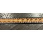 Braided Tooled Leather Brown Belt Womens Size 38”‎ Boho Chic Western Cowgirl Photo 4