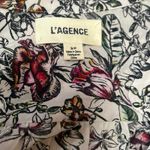 L'Agence  Multicolor 100% Silk Floral Long Sleeve Button Down Shirt Blouse Top S Photo 2