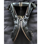 Fendi Patent Logo-Bow Ballerina Pumps Black Size 36.5 Photo 4