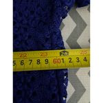 Covington  Woman 3X Royal Blue Crochet Lace Tunic Blouse Photo 6