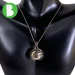 STERLING SILVER 925 ORB SHAPED PHOTO HOLDER CHARM AND CHAIN Photo 1