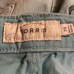 Torrid Distressed Aqua Blue Denim Raw Hem Jean Shorts Size 16 #10808883 Photo 8