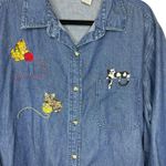 Cabin creek Embroidered Cat Denim Long Sleeve Button Down Shirt 22W Photo 1