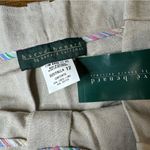 Harvé Benard 🛍️ Harve Benard Beige Woven Linen Blend Cropped Dress Pants Size 12 NWT Photo 6
