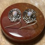Sterling Silver NWOT Ethiopian Opal Spiral Web 925  Drop Earrings Photo 7