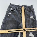 Levi's  Jeans Womens 25 Grey Denim 721 High‎ Rise Skinny Ankle Raw Hem Distressed Photo 5