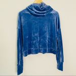 Offline By Aerie Size Small Blue Velour Hoodie Hooded Sweater Women's‎ Photo 5