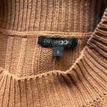 PaperMoon  Brown/Black Striped Cotton Mock-neck Sweater SMALL Photo 2