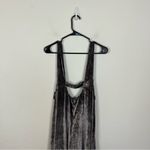 Anthropologie  Maeve Grey Crushed Velvet Wide Leg Jumpsuit Photo 4
