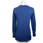 Philosophy  Blue Crew Neck Button Pullover Long Sleeve Sweater Top Size XS Photo 1