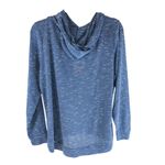 Weatherproof  Womens Sweater Thin Knit Pullover Hooded Pockets Striped Blue M Photo 1