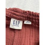 Gap  Maternity Gauze Jumpsuit Rust Red Button Front Tie Waist Cropped Leg Size S Photo 1