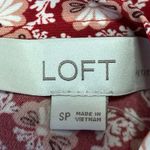 Ann Taylor  LOFT Red White Floral Short Sleeve Flounce Hem Mini Shift Dress Sz S Photo 6