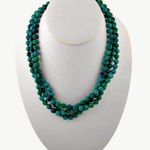Barse Brand BARSE Genuine Azurite Magnesite Beaded Matte Necklace NWT 60” Photo 1