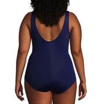 Lands' End  Tugless Tummy Control Scoop-neck Blue One Piece‎ Swimsuit Womens 22W Photo 1