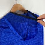 Adidas navy textured space dye hooded quarter zip long sleeve top size S Photo 4