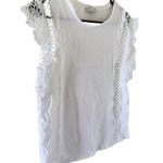 Sandro Paris White Lace Trim Womens Blouse Photo 2