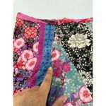 Pinko‎ Skirt Womens 2 Pink Bibidi Gonna Pink Printed Crepe Patchwork Floral Photo 10