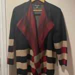 Evan Picone  Black Label Cardigan with Red Accents Photo 0