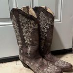 Corral  Brown Embroidered Heeled Boots Photo 0