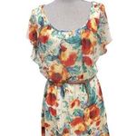 AUW FLoral Chiffon Blouson Dress
Large Braided Narrow Belt Orange Photo 0