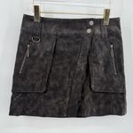 Free People Carson Wrap Utility Mini Skirt Black Sz 2 Photo 1