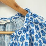 Vineyard Vines Vineyard‎ Vines Island Ocean Breeze Seastitch Block Print Popover Blue Blouse XS Photo 3