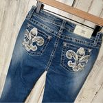 Miss Me Y2K Fleur De Lis Bling Mid Rise Capri Crop Jeans Studded Womens Size 27 Photo 1