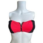 Victoria's Secret Victoria’s Secret medium The Zip Surf Bandeau bikini Top pink black Colorblock Photo 0