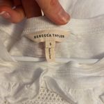 Rebecca Taylor  white short sleeve top w/ crochet & ruffle detail size small Photo 5