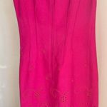 Rena Lange Pink Scallop Embroidered Dress Size 4 Photo 1