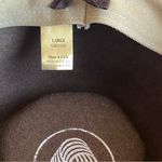 Dorfman Pacific Made in USA Wool Fedora Leather Strap Feather Accent Brown/Olive Brown Photo 7