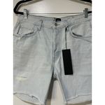 Edwin Cai Short 7" Inseam Daydream Plus Size 32 NWT Side Slits Anthropologie Blue Photo 3