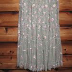 Mac Duggal  35104 Green Multicolor Embroidered V Neck Cap Sleeve Midi Dress Photo 8