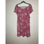 Bobbie & Brooks Signature by Bobbie Brooks‎ Coral Floral Print Dress Plus Size 1X Short Sleeve Photo 1