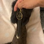 Coach  monogram fur trim mid calf boots. Photo 4