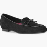 Munro  Rosa Black Suede Loafers with Bow Detail Photo 3